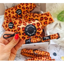 Pet Pooch Boutique Spiced Honey Leopard Dog Poo Bag Holder