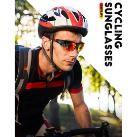 ANYLUV Mens-Sunglasses Polarized Sports Sunglasses: Mens Polarized Sunglasses Cycling Glasses for Running Driving with UV400