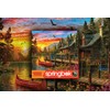 Springbok's 1000 Piece Jigsaw Puzzle Cabin Evening Sunset - Made
