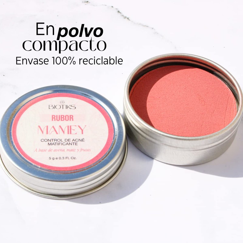 Rubor en polvo mate piel grasa/mixta, blush multiusos, larga duración