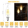 Dusk to Dawn Candelabra Bulbs Outdoor, CA11 Vintage, Candle Flame