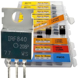 EEEEE 10 valores, 70 piezas kit de nivel lógico PMOS NMOS kit de surtido de transistores MOSFET canal N canal P driver MOSFET IRFZ44N IRF530N IRF540N IRF640N IRF740 IRF840 RFP30N06LE 2N7000 IRF3205