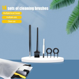 Keyboard Cleaning Bush, Computer Cleaning Kit with Carry Bag Anti Static Brush for Computer Car Player Printer Camera Cleaning Brush Kit (Style 2)