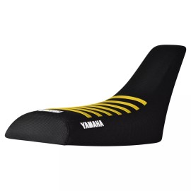 Yamaha 1983-1985 Yamaha YTM 200 3 Wheeler Seat Cover  all BLACK/BLACK ribs  LOGO #209