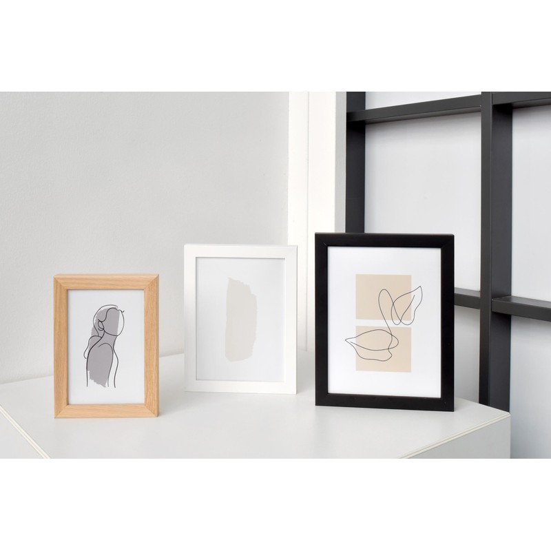 DEHA Fontana Wooden Picture Frame, 21 x 29.7 cm, Black