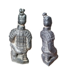 Terracotta Warriors, Ancient China Qin Dynasty Terracotta Warriors Sculpture Home Display Table Display Gift Multi Presentation 7" Tall, Kneeling Archer