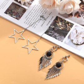 NEWITIN 16 Pairs Clip On Earrings for Women Dangle Drop Earrings Multiple Cute Earrings Charming Fashion Earrings Non Piercing Clip on Earrings for Women