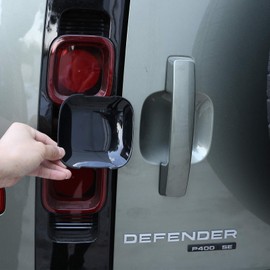 CHEYA 5pcs ABS Car Exterior Door Handle Bowl Cover Trim for Land Rover Defender 110 2020 Car Accessories (Bright Black)