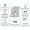 Door Hinges 4" 102mm Ball Bearing 1 Pair Pack [2
