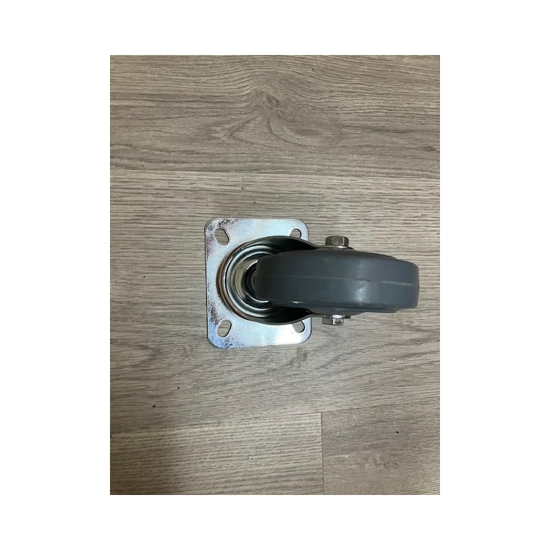 Caster 4" Swivel Gray Elastic Rubber with Nylon Core