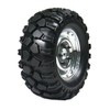 OPTION No.1 1.9クローラータイヤセット90mm (鉄チンホイール付/クロームシルバー/2コ) K3939CS
