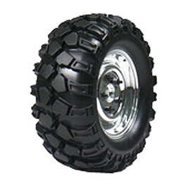 OPTION No.1 1.9クローラータイヤセット90mm (鉄チンホイール付/クロームシルバー/2コ) K3939CS