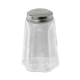 FMprofessional 22502 - Saliera in vetro/acciaio INOX, 280 ml, trasparente, argento