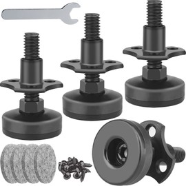 Anwenk - Pies niveladores ajustables para muebles, niveladores de patas resistentes para gabinetes, sofás, mesas, sillas, soporte de 1250 libras, kit 