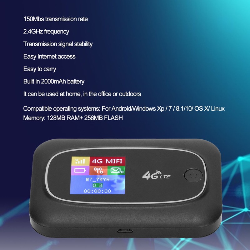 4G LTE Router 2.4Ghz WiFi CAT4 150Mbps Mobile Wireless Portable