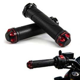 Universal Motorcycle Grips 7/8 Inch Handlebar Grips Motorcycle 22 mm Moped Grips Motorcycle Grips for Cafe Racer Bobber Chopper Scooter E-Bike ATV UTV Street Bike Dirty Bike