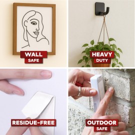 XFasten Double Sided Acrylic Mounting Tape Removable, White, 1-Inch x 450-Inch, Weatherproof Adhesive for Brick, Walls- Indoor and Outdoor Applications