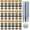 18 Sets 15mm Jumper Hooks Stainless Steel Metal Buttons (with