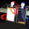 2 Set Badge Holder with Retractable Clip Clear Acrylic Vertical
