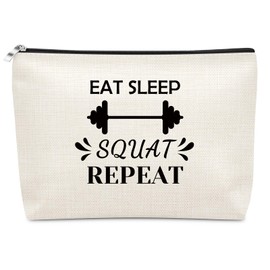 Workout Gift Makeup Bag Inspirational Bodybuilding Fitness Themed Gifts for Bodybuilding Lovers Gym Enthusiasts Personal Trainer Cosmetic Bag for Women Sister Friends Birthday Gift for Athletic Coach