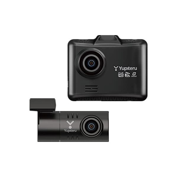 Yupiteru Y-115d Dash Camera, Front and Rear 2 Cameras, 2 Megapixels (Front), FullHD, Diagonal (Front 160° Rear, 150°), Wide Angle, No SD Card Formatting Required, GPS, G Sensor (Impact Recording), HDR (Front), Web Limited Model