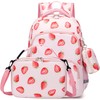 MIRLEWAIY Backpack for School Girls Kids Book Bag Set with