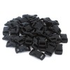 3/8 Inch Black Plastic Buckles - Curved Contoured Quick Side