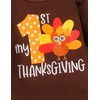 Thanksgiving Outfits Baby Girl My First Thanksgiving Romper+Polka Dot Pant+Headband