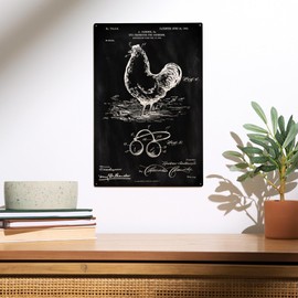 Lantern Press 10x15 Inch Wood Sign, Ready to Hang Wall Decor, Blackboard Patent, Chicken Eye Protector