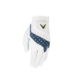 Callaway Golf Fusion Men's Golf Glove 2025 - Europe Colours, Men's LH (for RH golfer), Medium, White