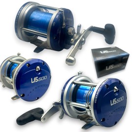 LFS 500 Multiplier Sea Fishing Reel, 20lb Blue Line, 1bb, Saltwater Trolling, New