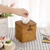 BTSKY Square Seagrass Tissue Box - Decorative Woven Basket Paper
