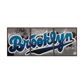 Brooklyn Wall Art - NYC Wall art - New York Decor - Graffiti Decor Photo Set - 8x10 Urban Hip Hop Street Art Mural - Home Decoration for Apartment, Bedroom, Living Room - New Yorker Gifts