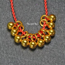 2.8mmx5mm 18k Solid Yellow Gold Handmade Petite Ball Charms (10)