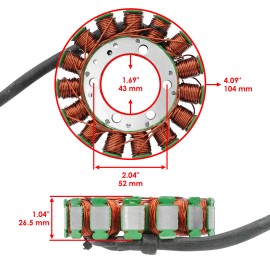 Caltric Stator And Gasket for Kawasaki Vulcan 900 VN900 VN900B VN900D VN900C 2006-2024