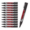 CROWN Permanent Markers Chisel Tip Markers - Pack Of 12