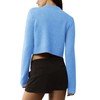 Urban CoCo Women's Crew Neck Cropped Cardigan Sweaters Long Sleeve
