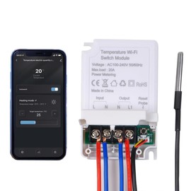 WiFi Digital Temperature Controller Wireless Temperature Controller Thermostat with App for Homebrewing Constant Temperature Boiler Breeding Greenhouse 220V 20A Power Statistics
