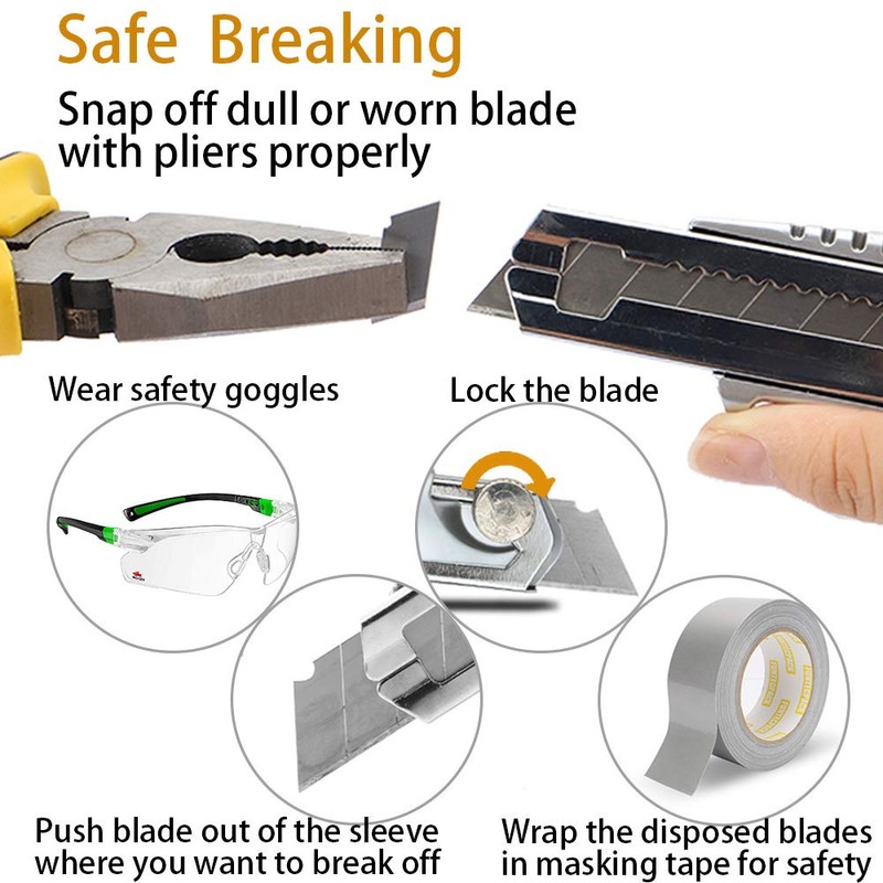 DOWELL Utility Knife Retractable Utility Knife Box Cutters Heavy Duty