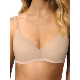 Nur Die Cotton Bra, Non-Wired Double Layer Soft Cup Bra, Soft Comfortable Invisible Seamless Under Clothing Women, beige