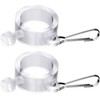 CustomyLife 2pcs 1” Flag Pole Rings with Hook, Anti Wrap