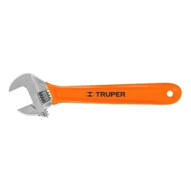Truper Llave Ajustable (perico) 10' Cromada Mango De Pvc, Truper
