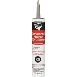 Dap 08660 9.8 oz. Commercial Kitchen 100% Silicone Sealant, Stainless Steel