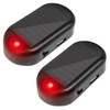 2Pack Solar Simulated Dummy Alarm Warning Lamp,WONFAST Mini Anti-Theft LED