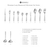 KEAWELL Premium Louis Hammered Serving Utensils, 18/10 Stainless Steel, Squared