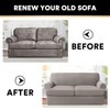 PrinceDeco T Cushion Loveseat Slipcover 3 Pieces Sofa Covers for