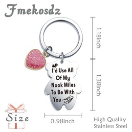 Fmekosdz Video Game Inspired Gifts Video Game Lover Jewelry Nook Leaf Gift Gamer Keychain Boyfriend Keychain Graduation Jewelry Grandson Gifts Gamer Christmas Jewelry Video Game Player Gifts