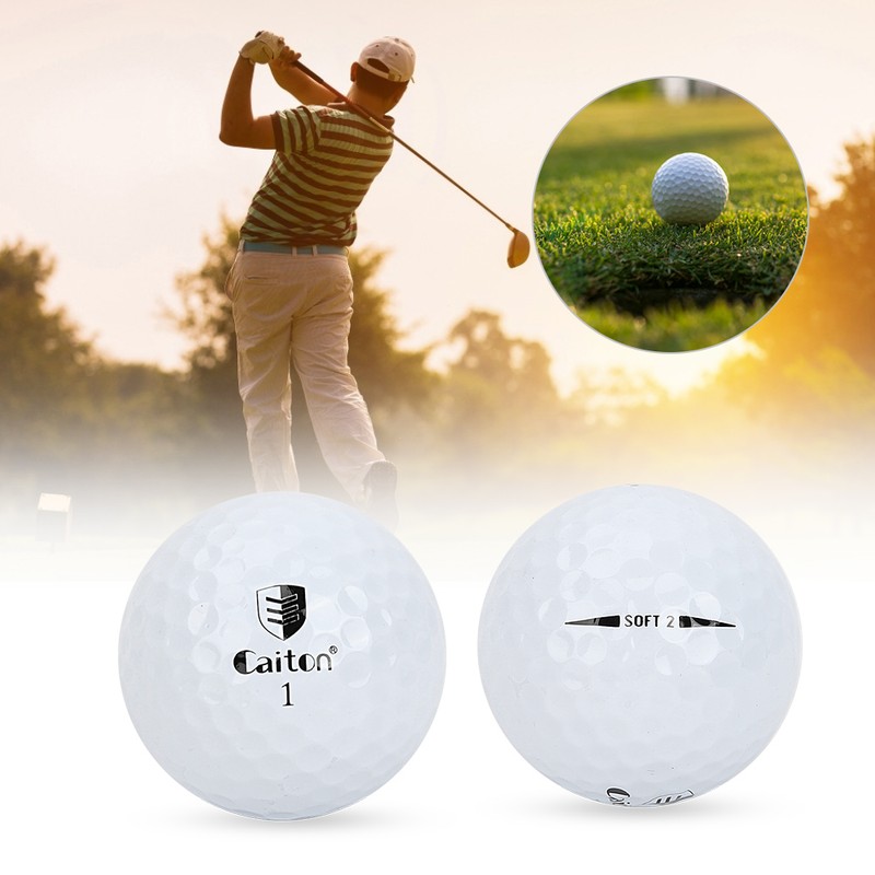 12 PCS/ Pack Dual Layer Tournament Golf Ball Training Practice
