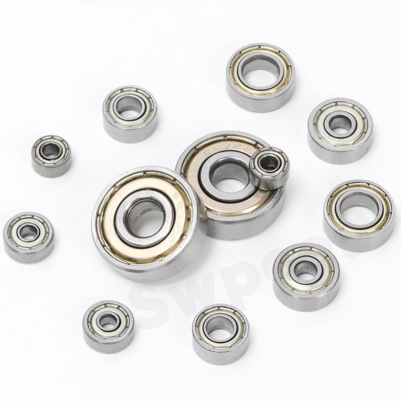 Swpeet 120Pcs 6 Sizes 693ZZ, 623ZZ, 624ZZ, 685ZZ, 687ZZ,627ZZ Ball
