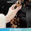 Road Comforts Leopard Plush Steering Wheel Cover for Winter, Made